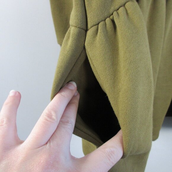 Natural Life Sweater Dress XS S Green Cotton Blend Tiered Oversized Boho 820 - Picture 7 of 13